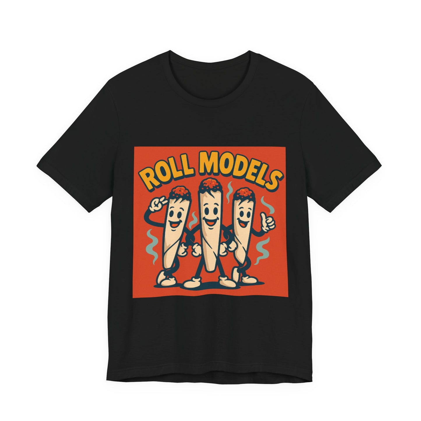 Funny Roll Models T-Shirt | Unisex Graphic Tee, Short Sleeve Casual Wear, Gift for BBQ Lovers, Vintage Foodie Shirt