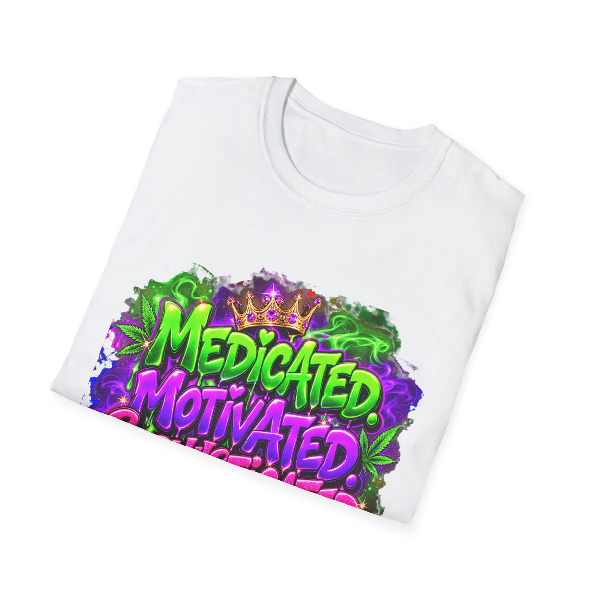 T-Shirt — "Medicated, Motivated, Sophisticated with Mary Jane" Graphic Tee Printify