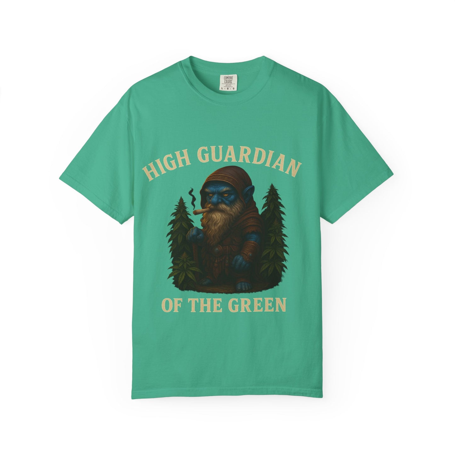 High Guardian of the Green T-Shirt | Cannabis Gnome Stoner Shirt | Fantasy Weed Art Tee | 420 Gift | Mary Jane Shirt