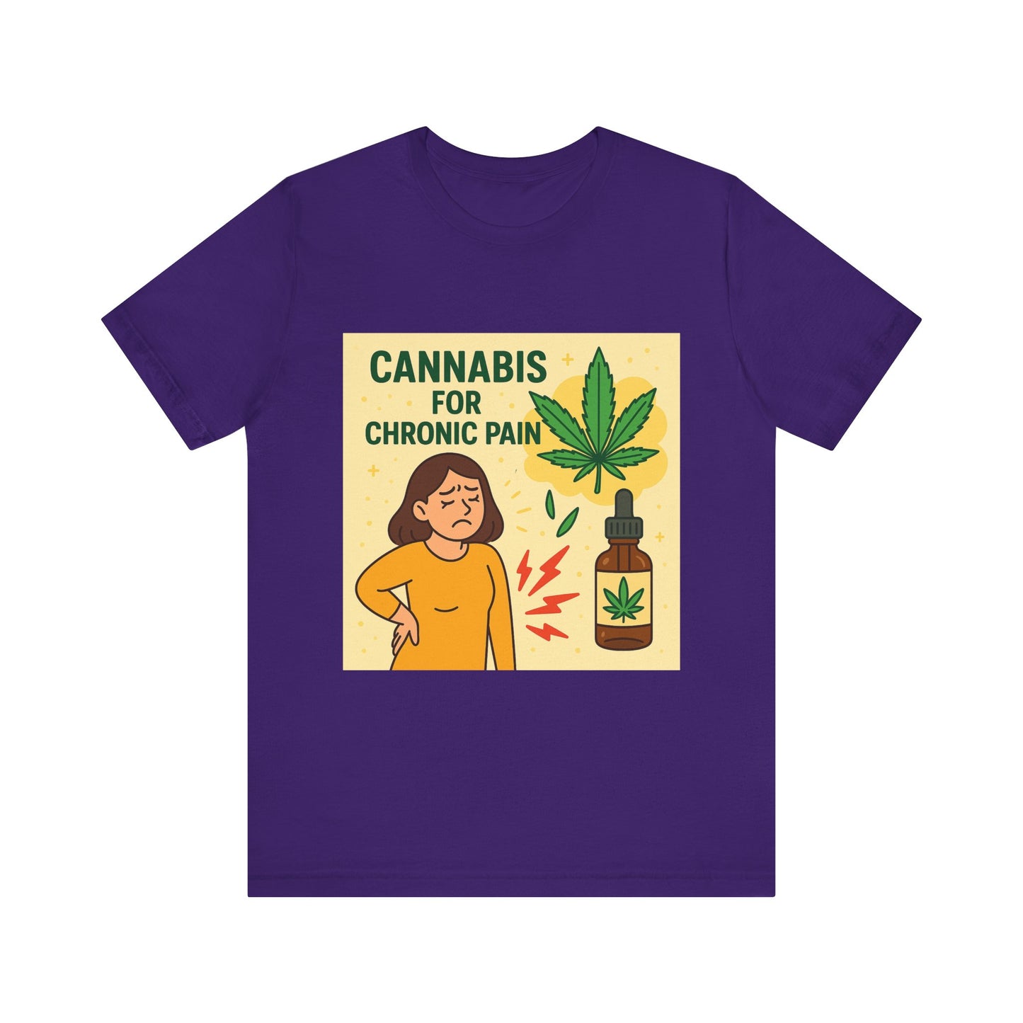Cannabis Chronic Pain T-Shirt, Unisex Graphic Tee, Gift for Pain Relief, Stoner Apparel, Alternative Medicine Fashion