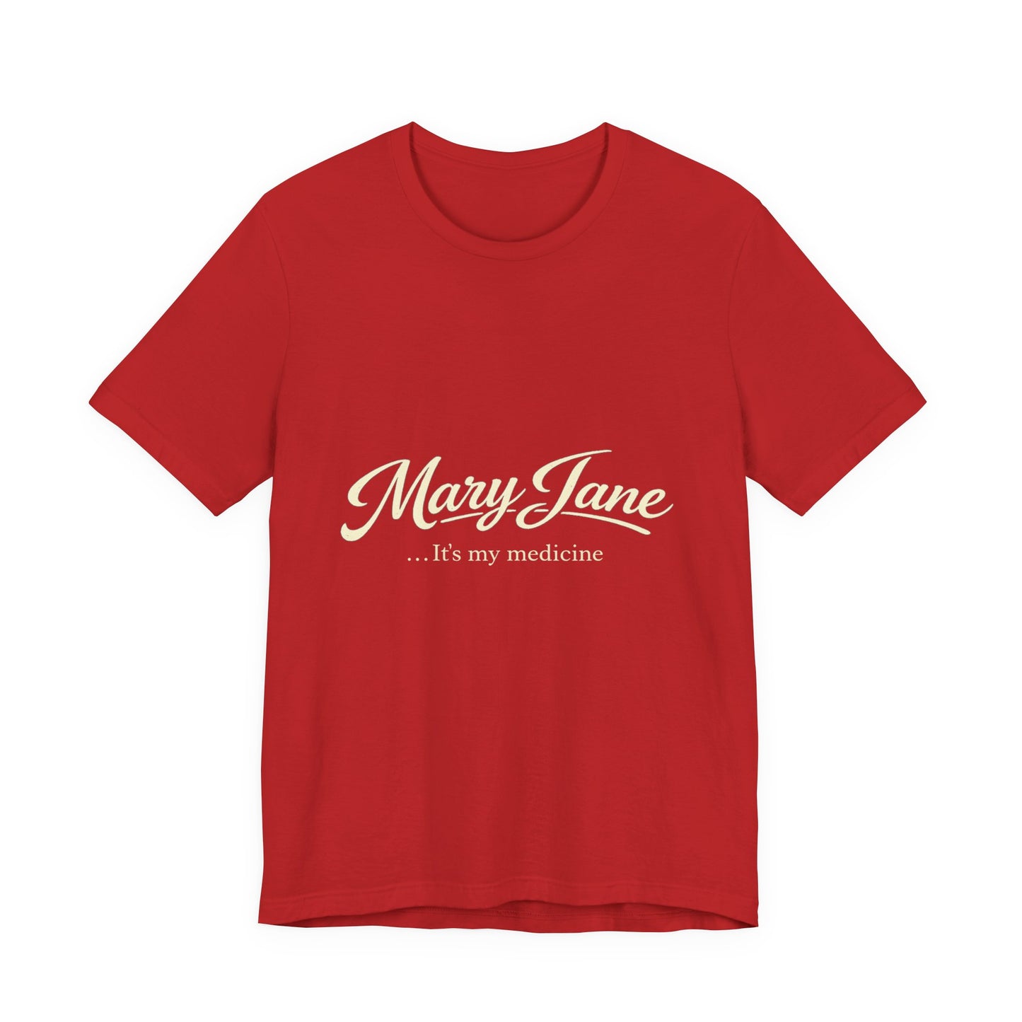 Mary Jane Retro Script Tee — Vintage Cannabis Logo T-Shirt
