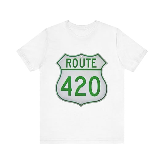 Route 420 Graphic Tee, Unisex Short Sleeve Shirt, Vintage Road Trip Shirt, Cool Casual Wear, Gift for Adventure Lovers, Fun Summer Tee