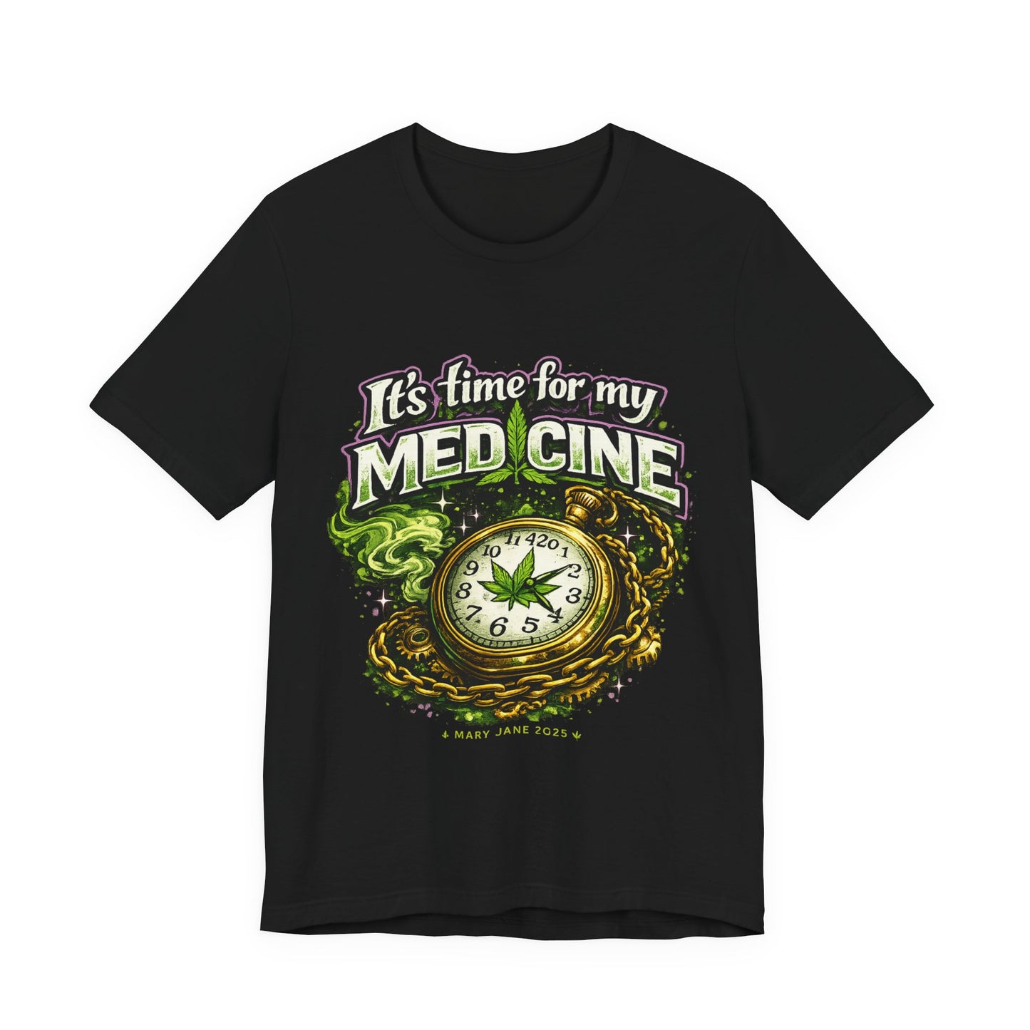 It’s Time for My Medicine T-Shirt | Medical Cannabis Clock Streetwear Design