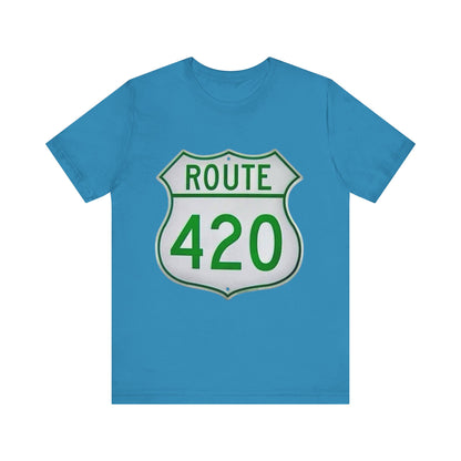 Route 420 Graphic Tee, Unisex Short Sleeve Shirt, Vintage Road Trip Shirt, Cool Casual Wear, Gift for Adventure Lovers, Fun Summer Tee