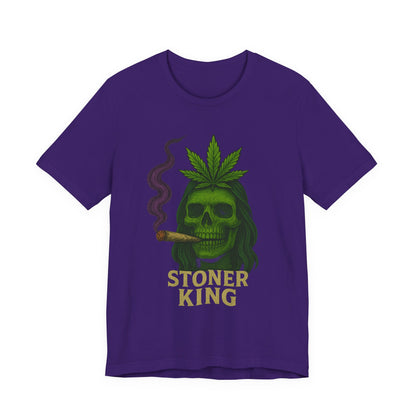 Stoner King Hoodie | Cannabis Skull Leaf Crown Sweatshirt | 420 Streetwear for True Kings of the Smoke Circle - Stoner King Tee, Unisex Graphic T-Shirt, Cannabis Lover Gift, Chill Vibes Clothing, Skull Design Shirt, Perfect for Festivals