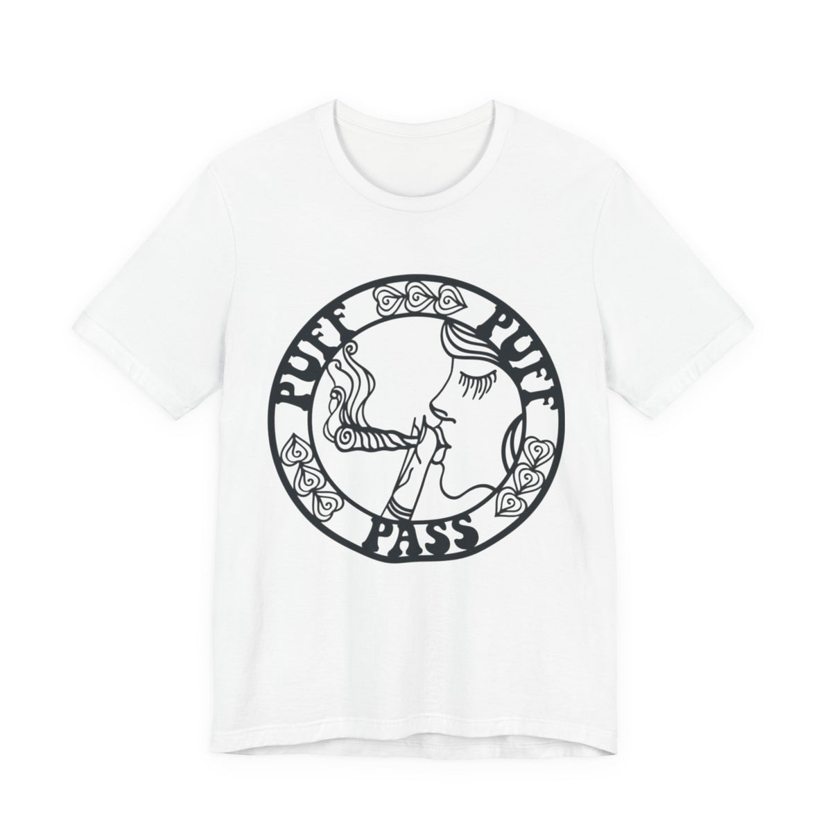 Puff Puff Pass T-Shirt – Funny Stoner Graphic Tee | Retro Smoking Humor Shirt Printify