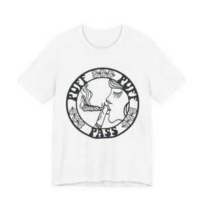 Puff Puff Pass T-Shirt – Funny Stoner Graphic Tee | Retro Smoking Humor Shirt Printify