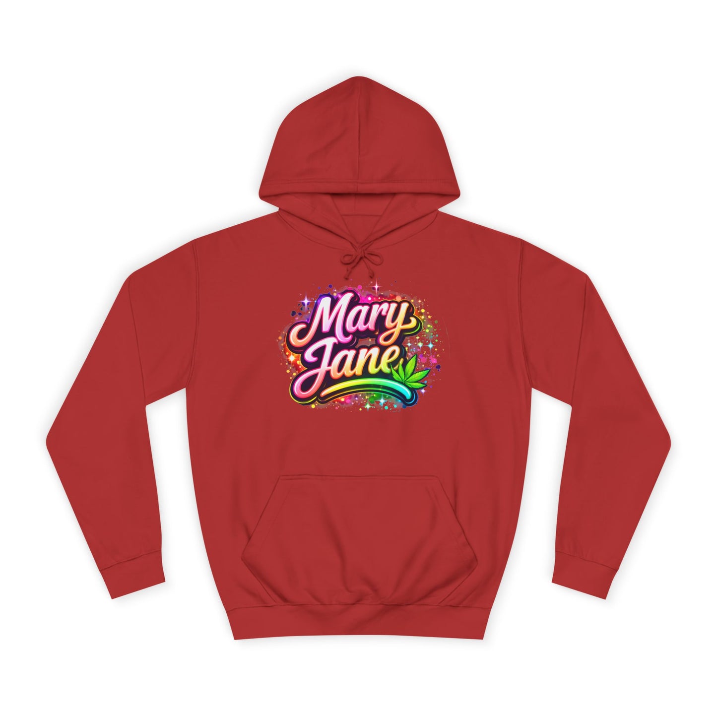 Mary Jane Neon College Hoodie – Streetwear Cannabis Style Pullover Sweatshirt