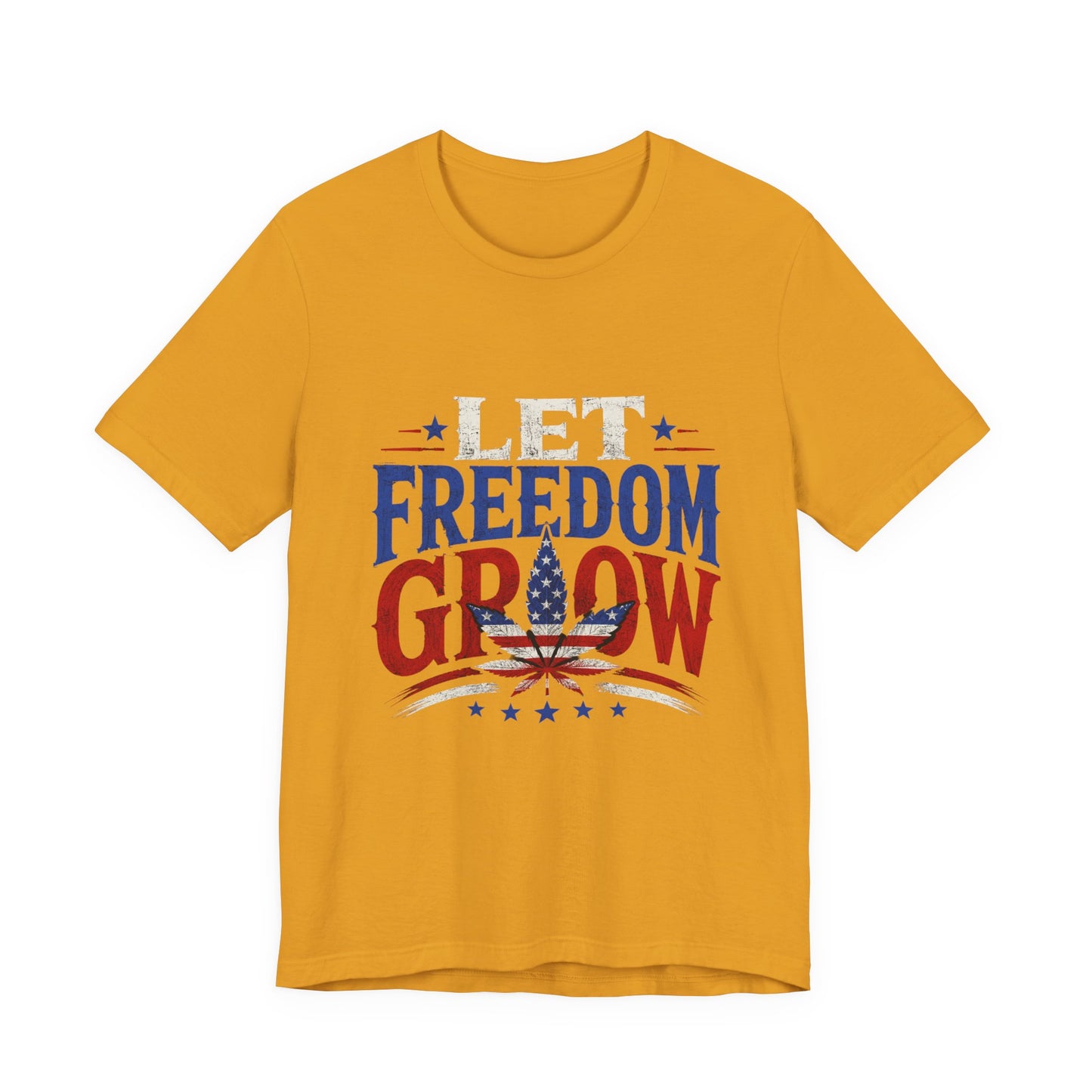 Let Freedom Grow Patriotic Cannabis Shirt | Red White Blue Fourth of July Tee