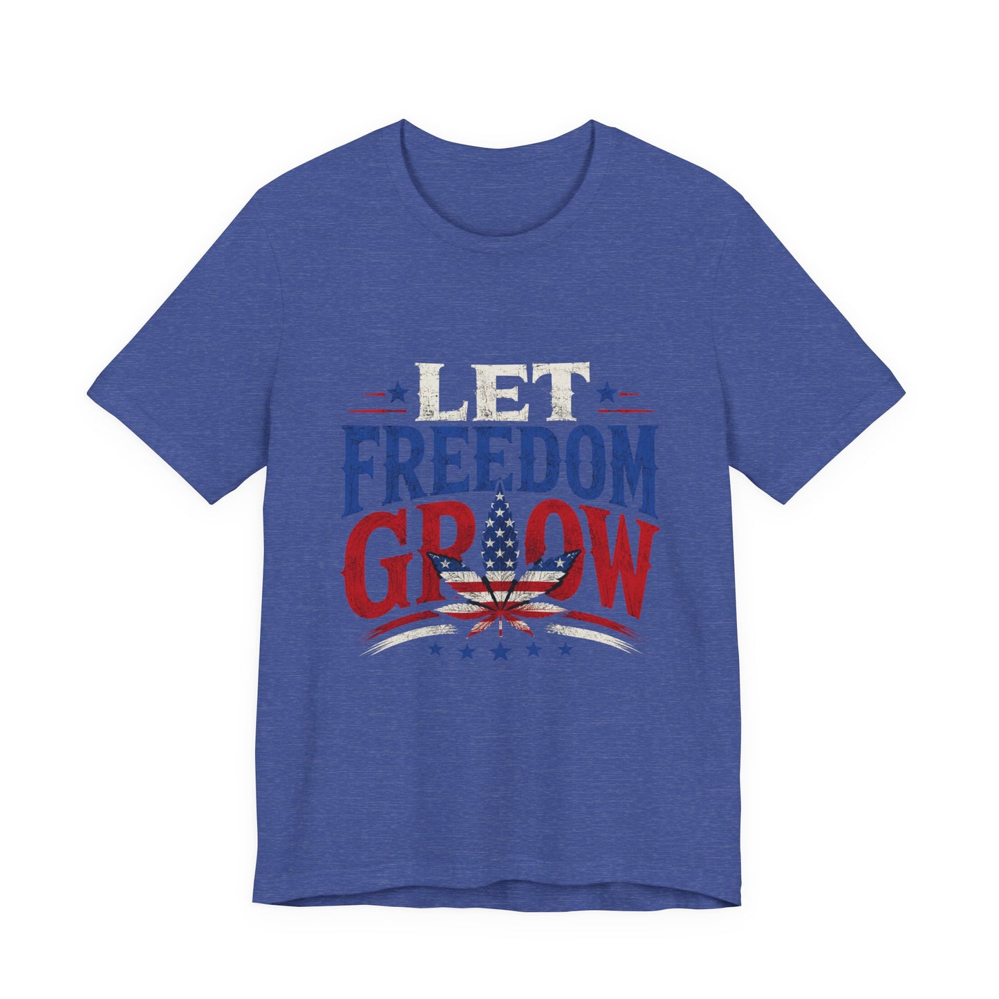 Let Freedom Grow Patriotic Cannabis Shirt | Red White Blue Fourth of July Tee