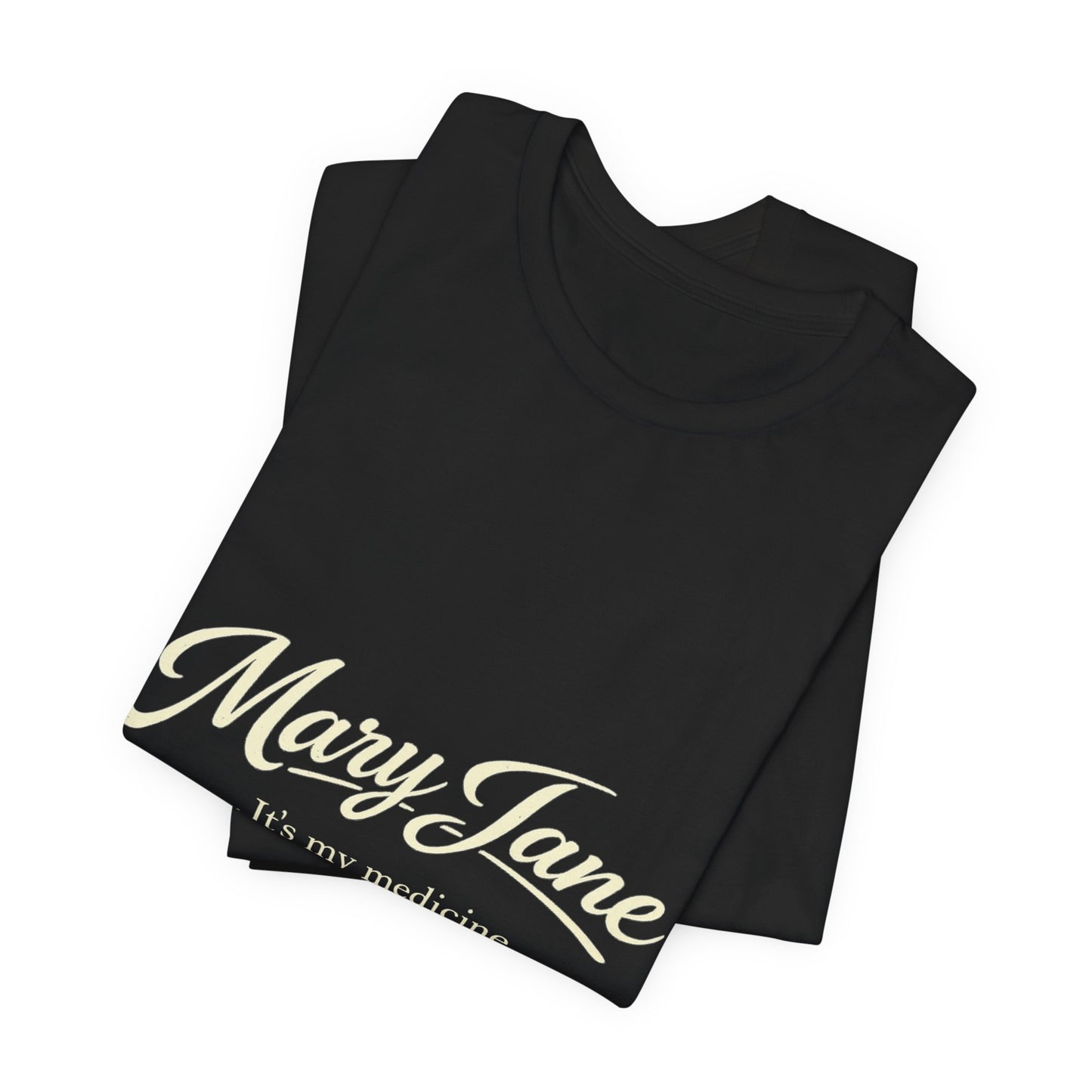 Mary Jane Retro Script Tee — Vintage Cannabis Logo T-Shirt
