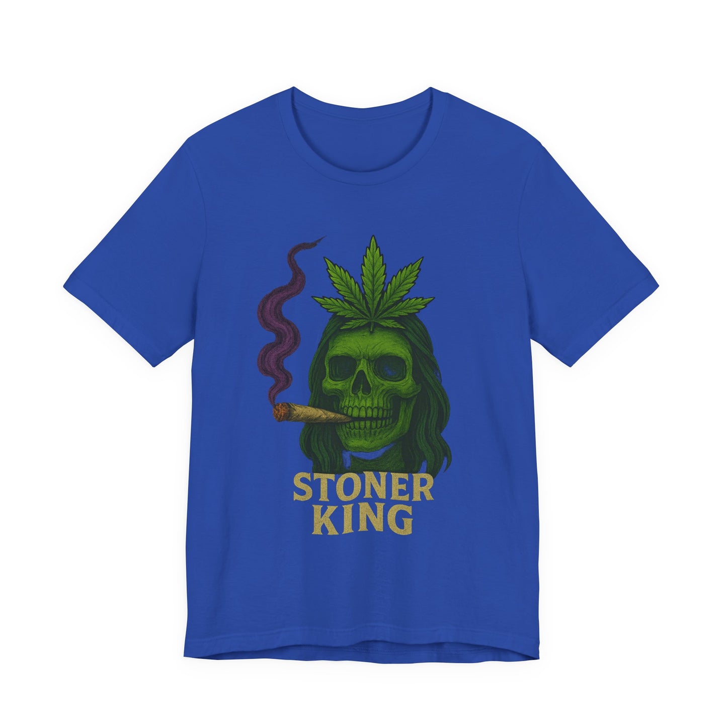 Stoner King Hoodie | Cannabis Skull Leaf Crown Sweatshirt | 420 Streetwear for True Kings of the Smoke Circle - Stoner King Tee, Unisex Graphic T-Shirt, Cannabis Lover Gift, Chill Vibes Clothing, Skull Design Shirt, Perfect for Festivals