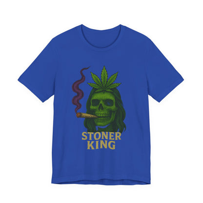 Stoner King Hoodie | Cannabis Skull Leaf Crown Sweatshirt | 420 Streetwear for True Kings of the Smoke Circle - Stoner King Tee, Unisex Graphic T-Shirt, Cannabis Lover Gift, Chill Vibes Clothing, Skull Design Shirt, Perfect for Festivals
