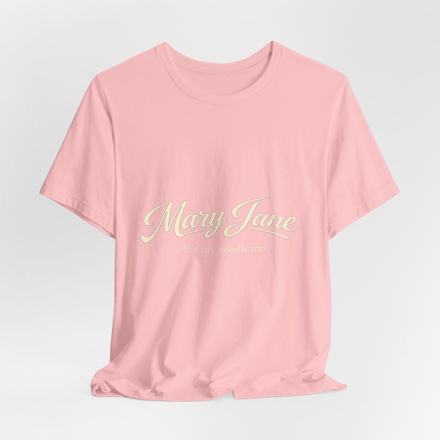 Mary Jane Retro Script Tee — Vintage Cannabis Logo T-Shirt