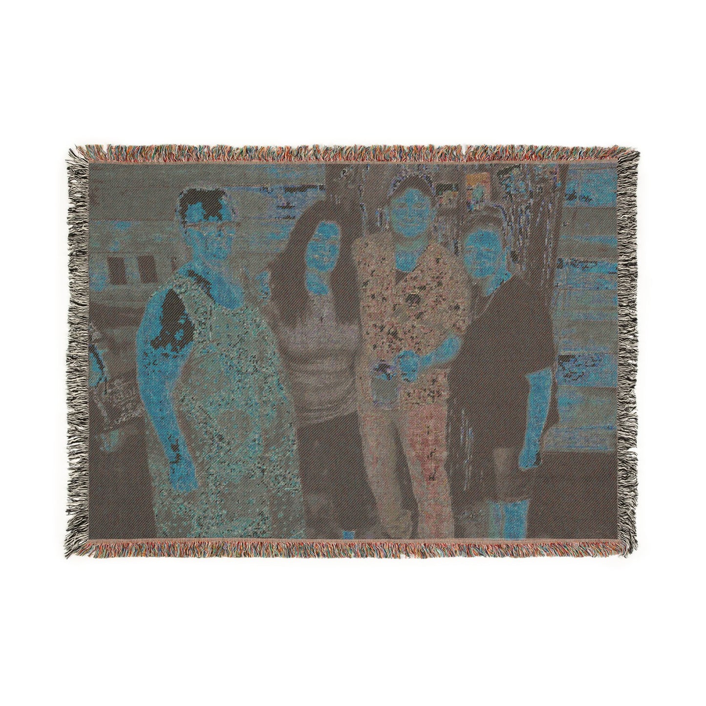 Custom Photo Woven Blanket — Personalized Family Photo Throw- Mom Sister Brother