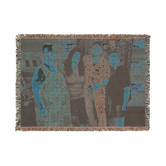 Custom Photo Woven Blanket — Personalized Family Photo Throw- Mom Sister Brother