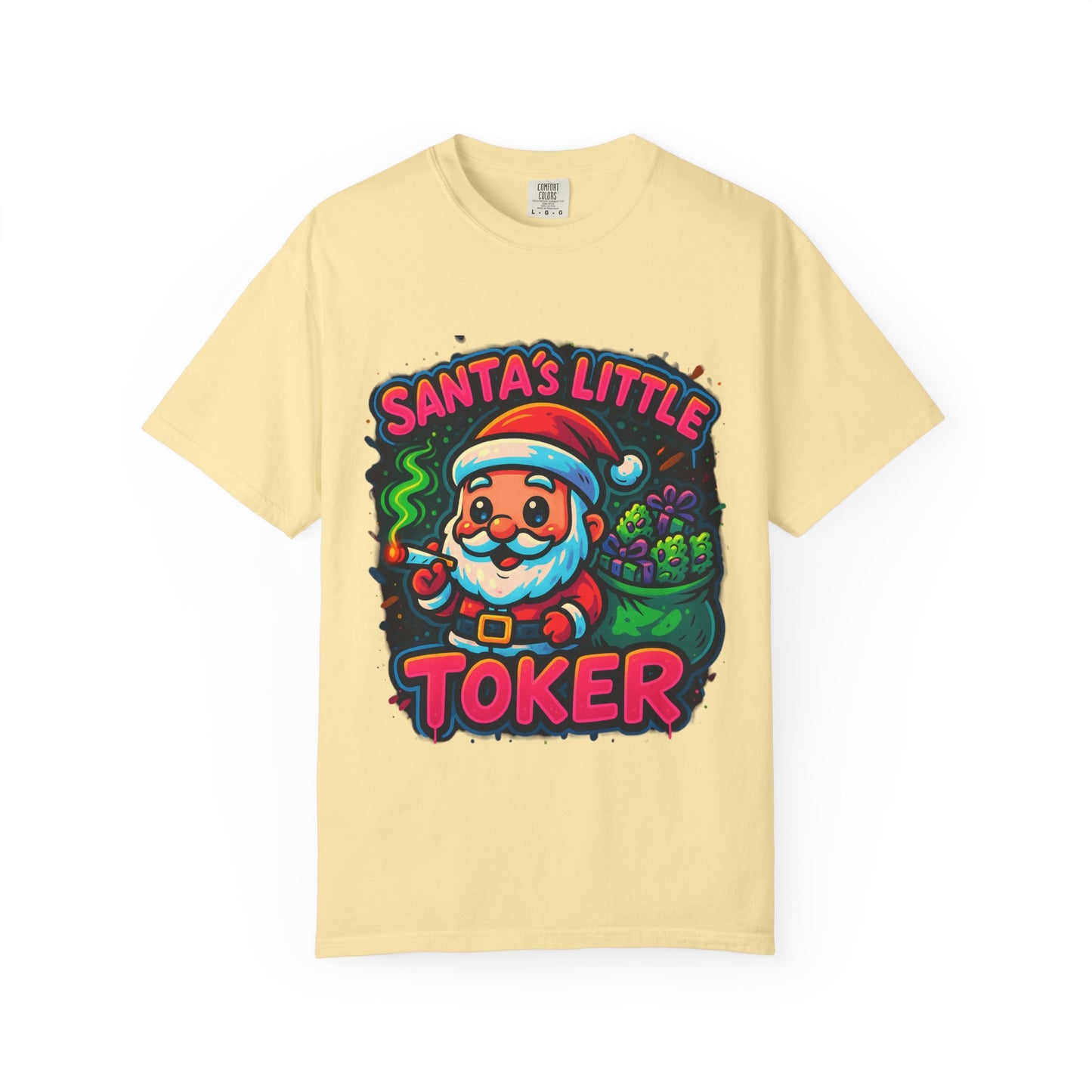 Santa’s Little Toker Christmas Shirt – Cute Chibi Weed Santa Holiday Tee