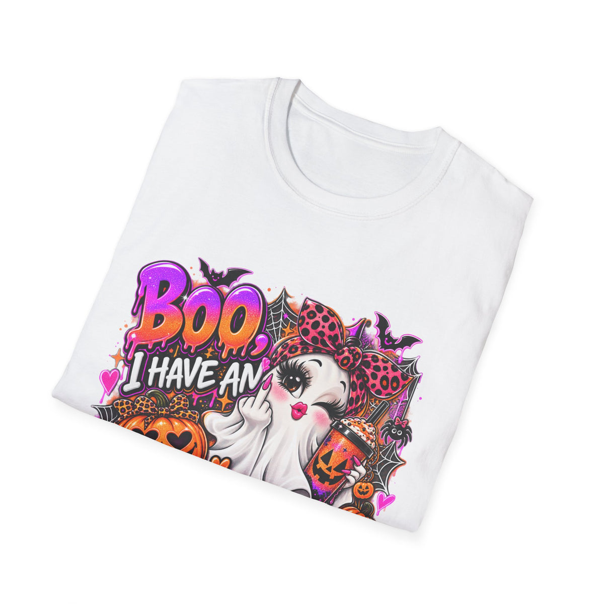 Boo I Have an Attitude Halloween Ghost T-Shirt Printify