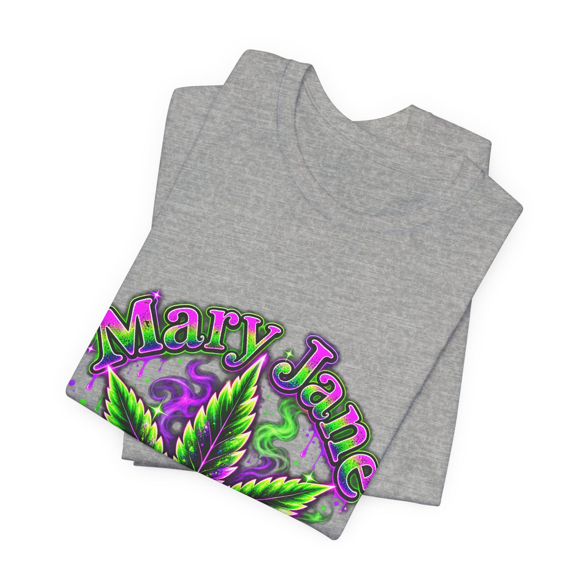Mary Jane Cannabis Leaf Graphic Tee Printify