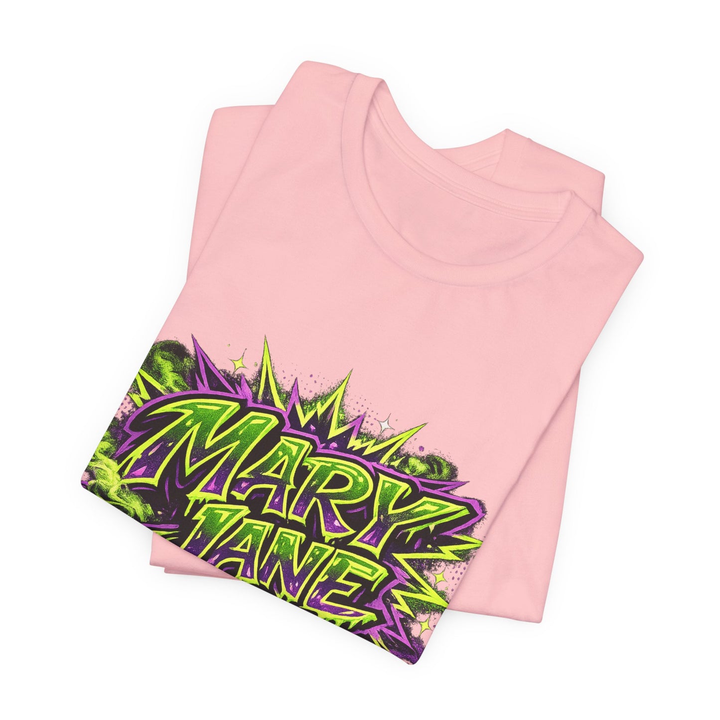 Mary Jane Neon Graffiti Unisex T-Shirt | Bold Streetwear Cannabis Inspired Tee