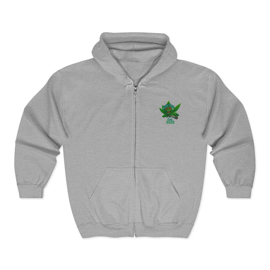If Smoking Is a Sin Zip-Up Hoodie – Neon Cannabis Leaf Streetwear Jacket