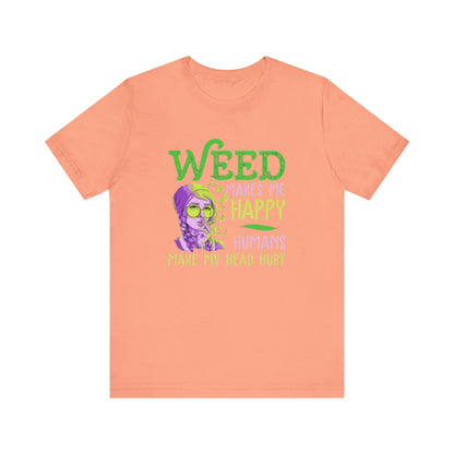 Funny Weed T-Shirt, Casual Tee for Stoners, Great Gift for 420 Celebrations, Unique Humor Shirt for Relaxing, Unisex Jersey Short Sleeve Tee-Mary Jane 2025