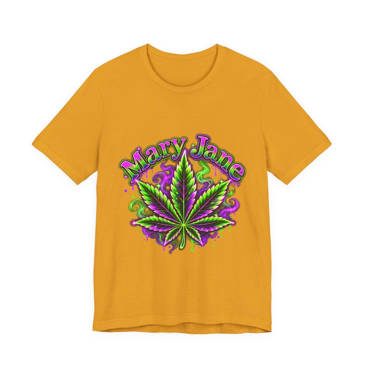 Mary Jane Cannabis Leaf Graphic Tee Printify