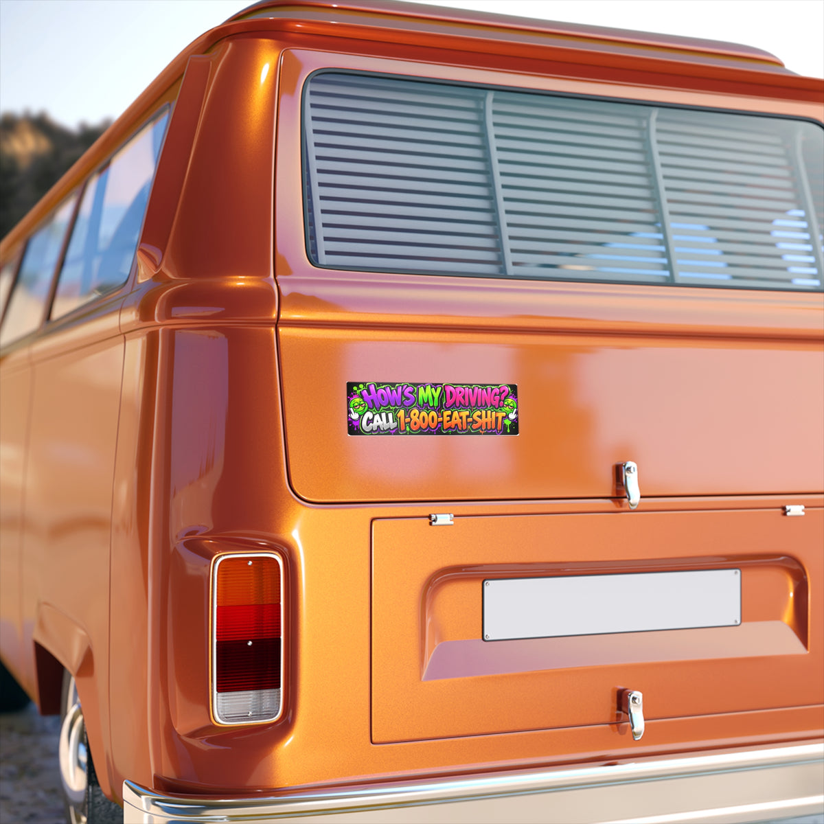 How’s My Driving? Funny Car Bumper Sticker Printify