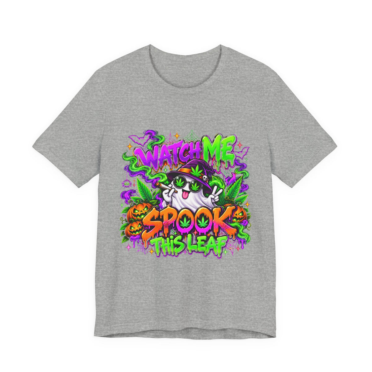 Watch Me Spook This Leaf Halloween T-Shirt Printify