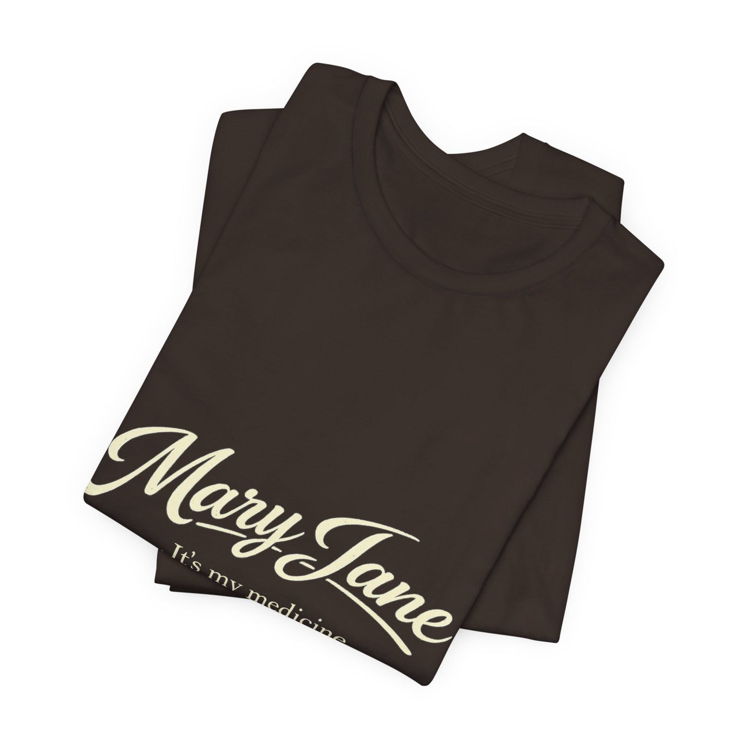 Mary Jane Retro Script Tee — Vintage Cannabis Logo T-Shirt