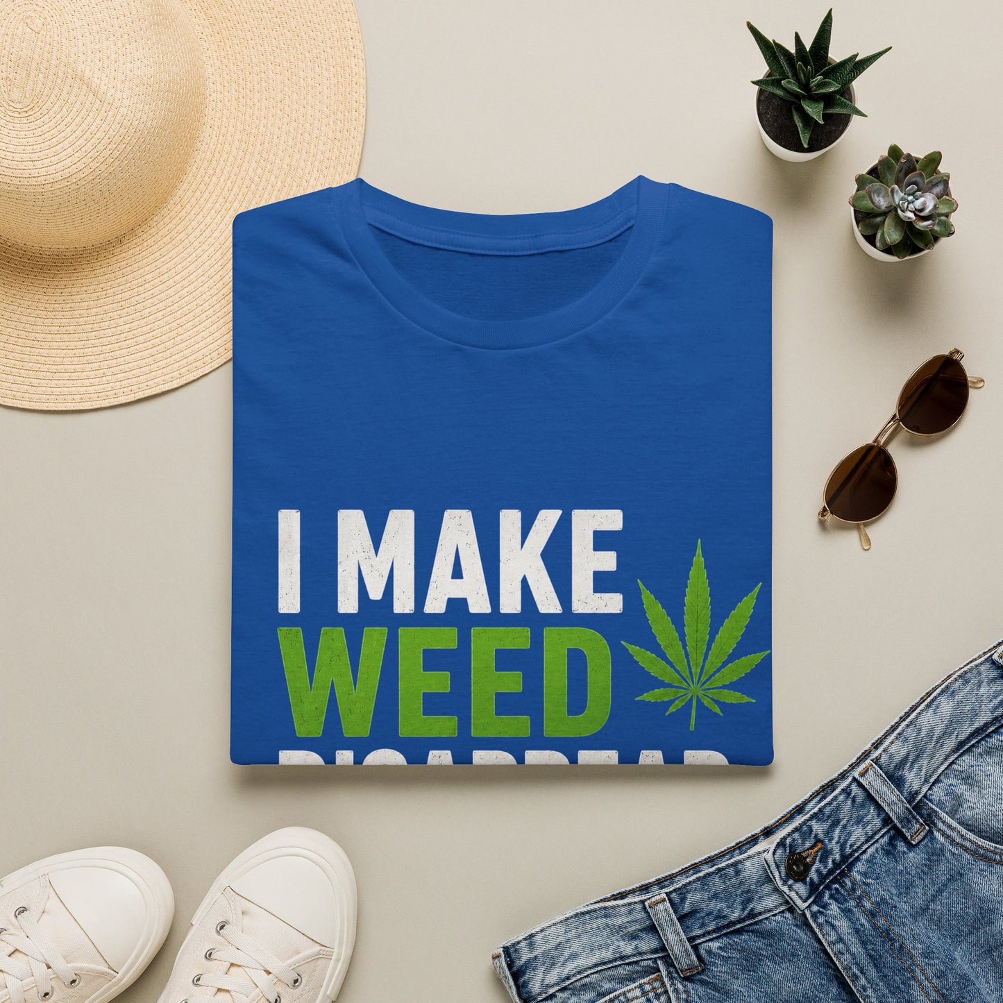 I Make Weed Disappear What’s Your Superpower? Funny Cannabis Graphic T-Shirt