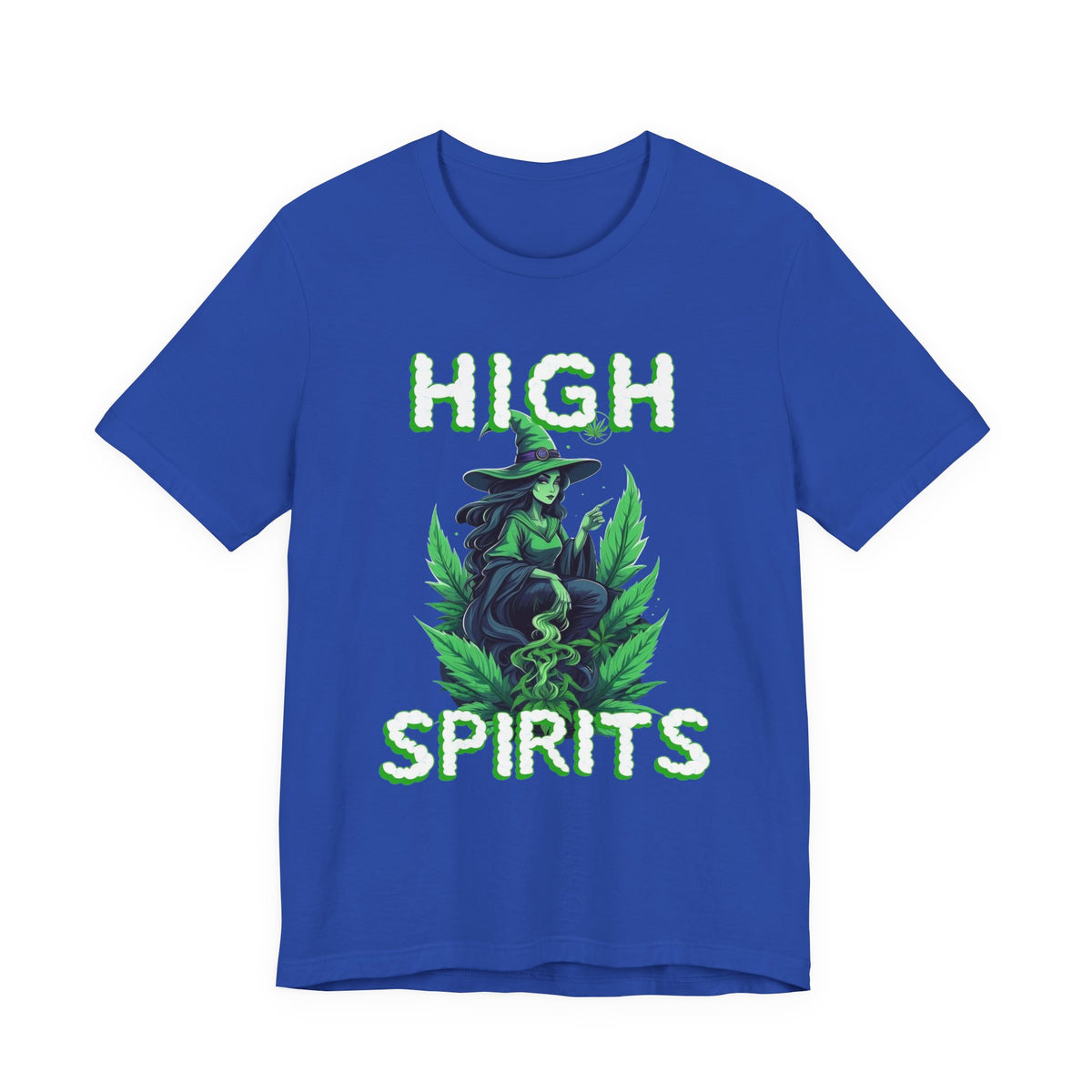 High Spirits Witchy Tee - Unisex Jersey Short Sleeve T-Shirt, Halloween Gift, Witch Apparel, Eco-Friendly Tee, Alternative Fashion Printify