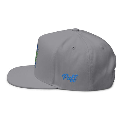 Puff Proud Cannabis Hat | Weed Lover Chill Vibes Cap - Embroidered Flat Bill Cap | Toke Squad | Perfect for Outdoor Adventures, Festivals, Gifts, and Casual Wear