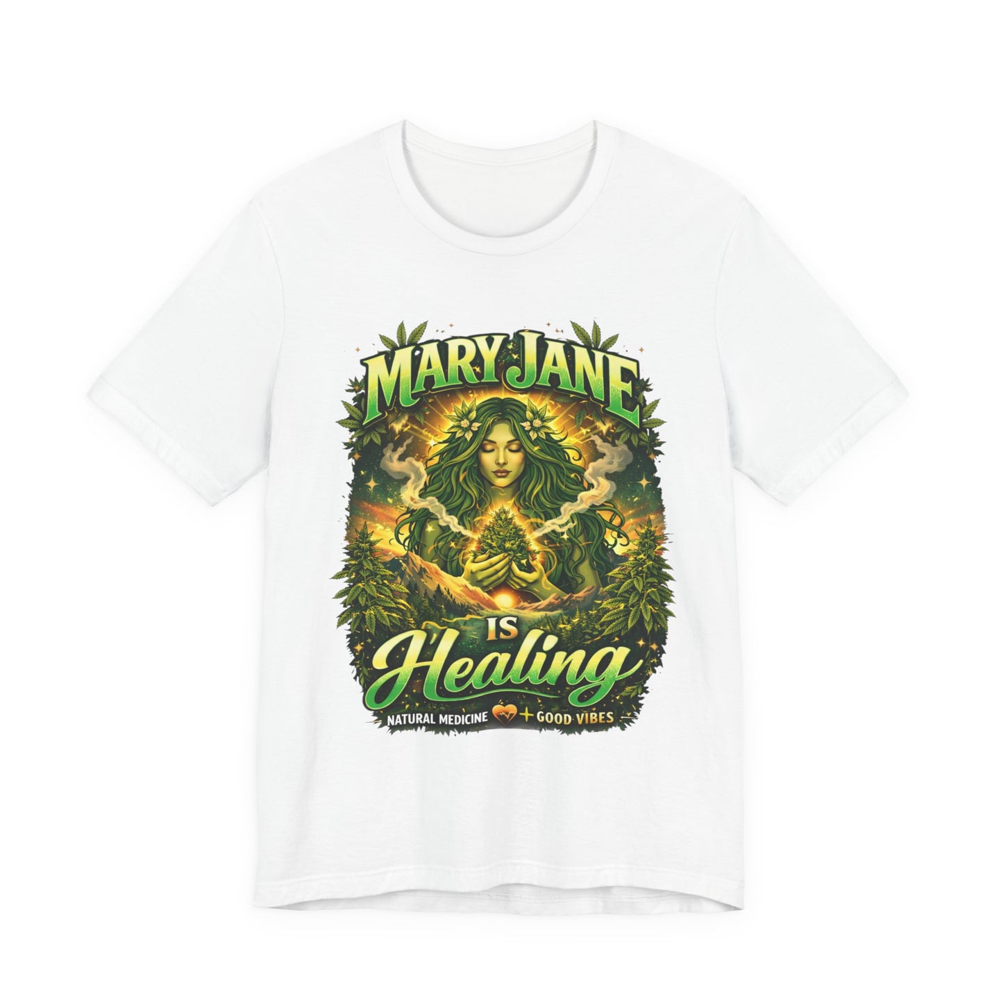 Mary Jane Is Healing Cannabis Art T-Shirt | Natural Wellness Streetwear Tee