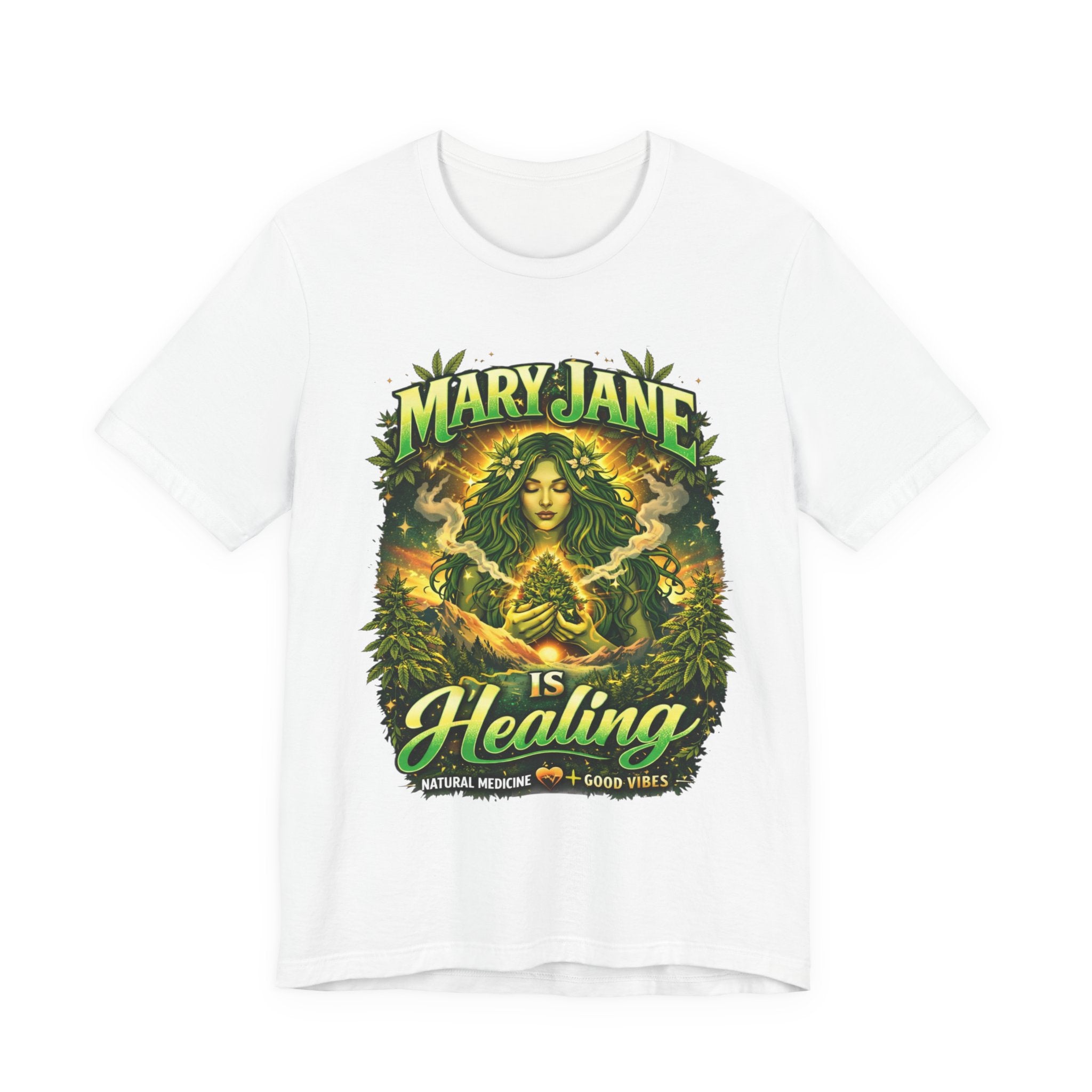 Mary Jane Is Healing Cannabis Art T-Shirt | Natural Wellness Streetwear Tee