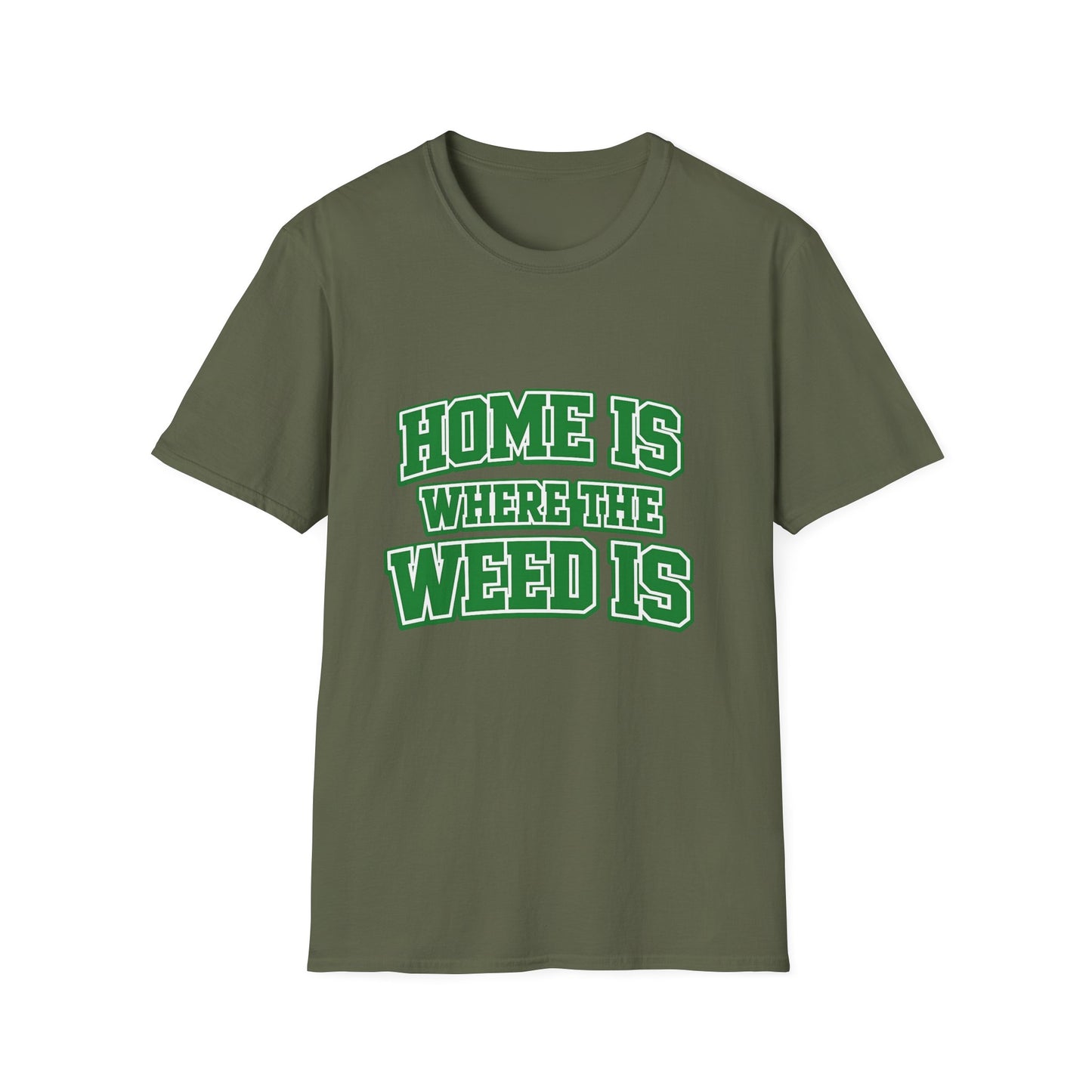 Home Is Where The Weed Is Shirt – Funny 420 Cannabis Varsity Style Tee