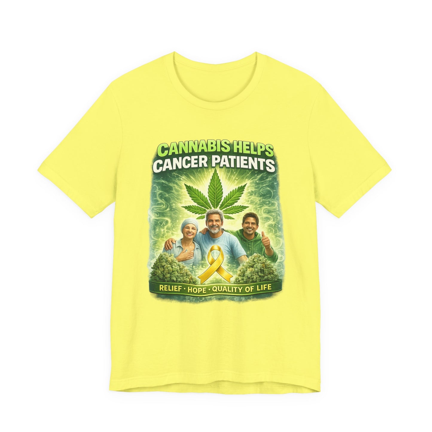 Cannabis Helps Cancer Patients T‑Shirt — Medical Marijuana Relief, Hope & Quality of Life Tee
