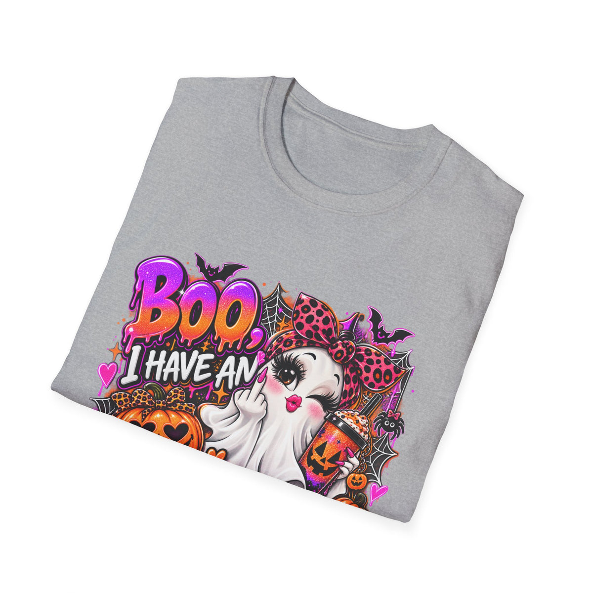 Boo I Have an Attitude Halloween Ghost T-Shirt Printify