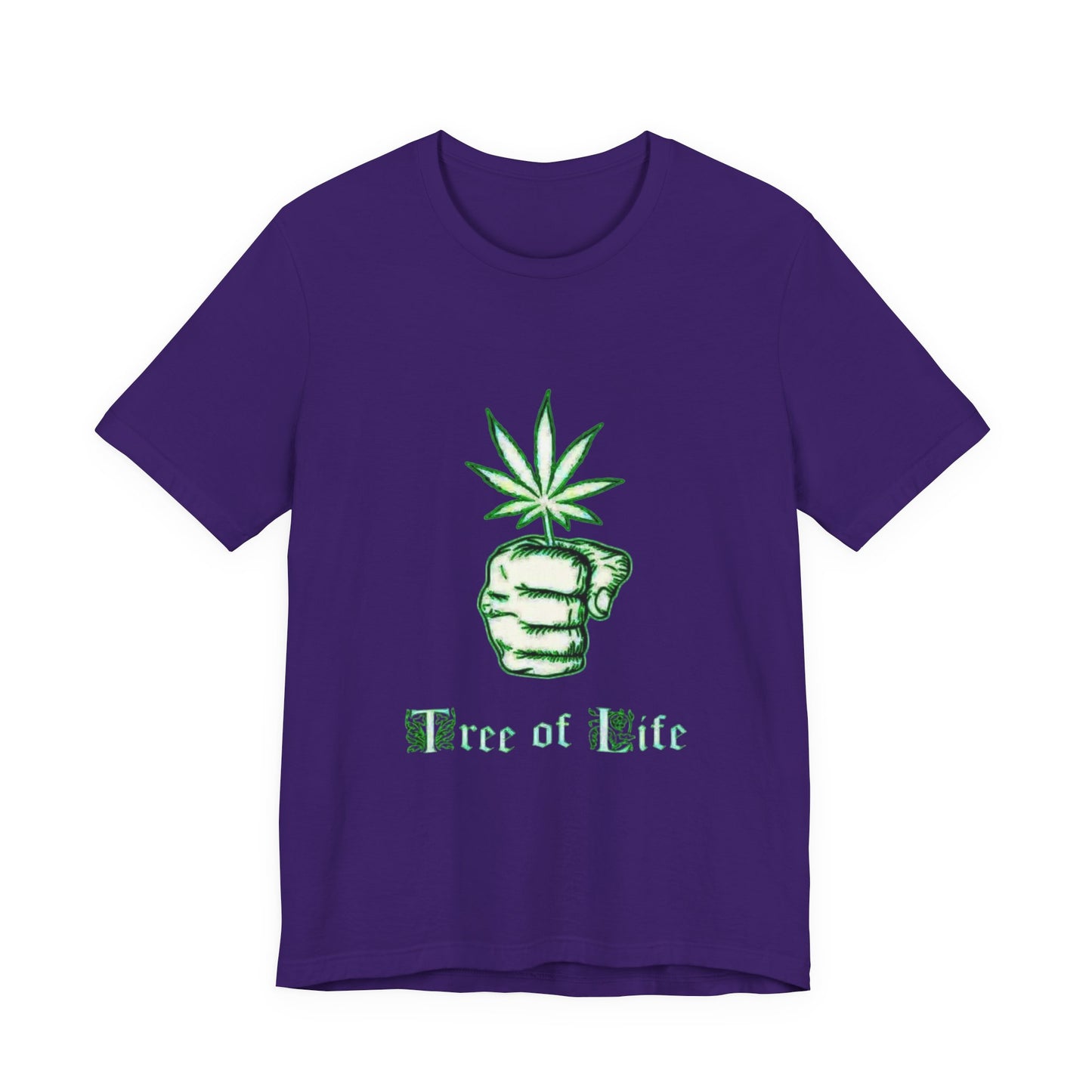 Tree of Life Cannabis Fist Graphic Tee – Bold Herbal Culture Streetwear Shirt