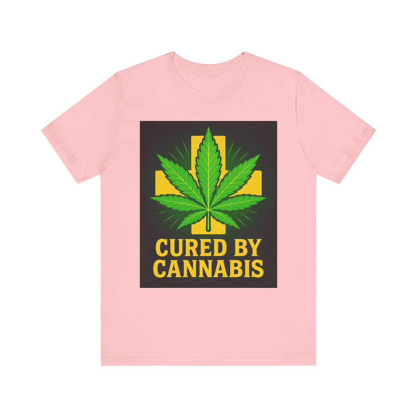 Cured by Cannabis Tee, Unisex Jersey Short Sleeve Shirt for Cannabis Lovers, Gift for Stoners, Cannabis Awareness Tee, Relaxed Fit [...]