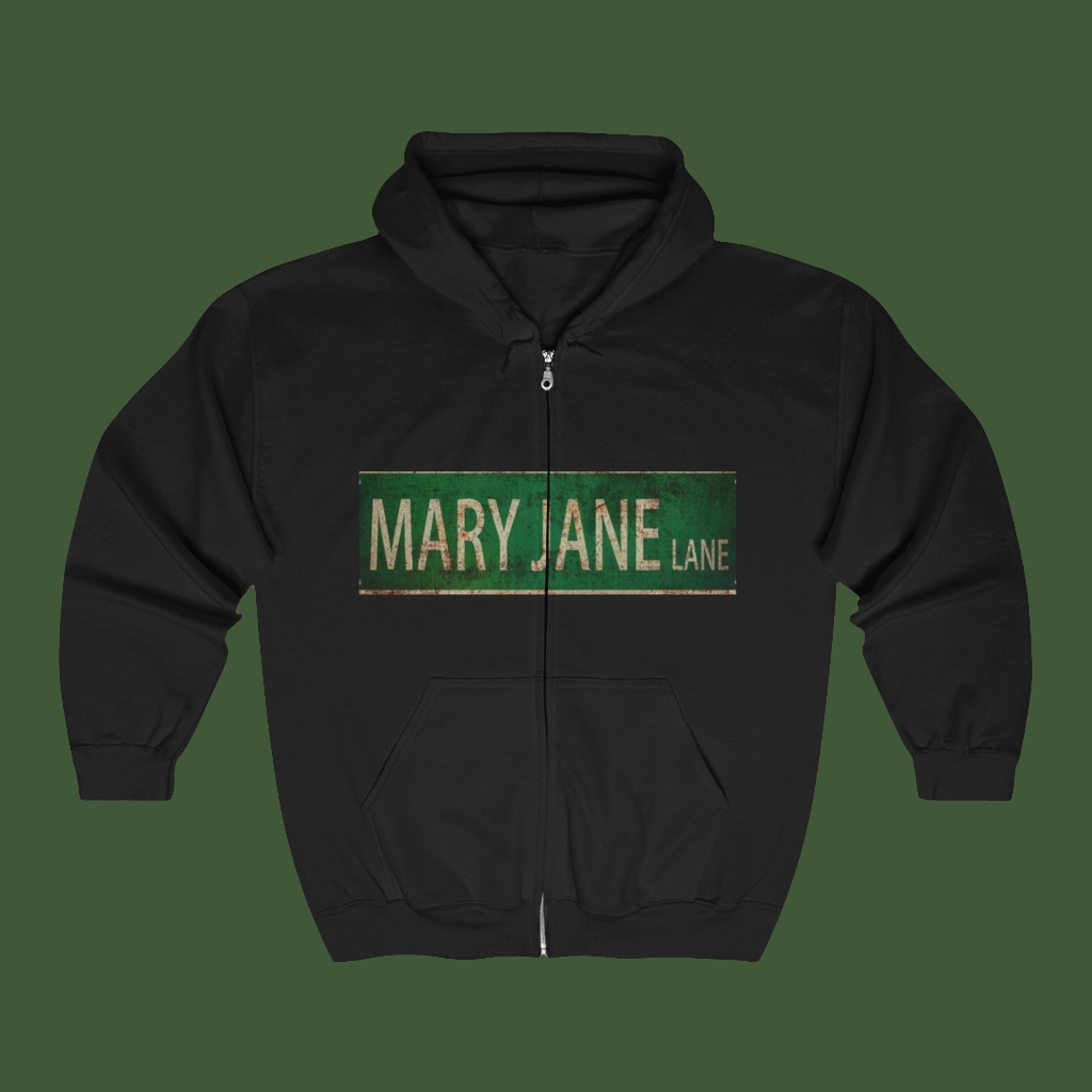 Vintage Street Sign Hoodie - Perfect Gift for Homeowners, Casual Wear, Birthday, Holidays, Cozy Layering, Personalization-Mary Jane 2025